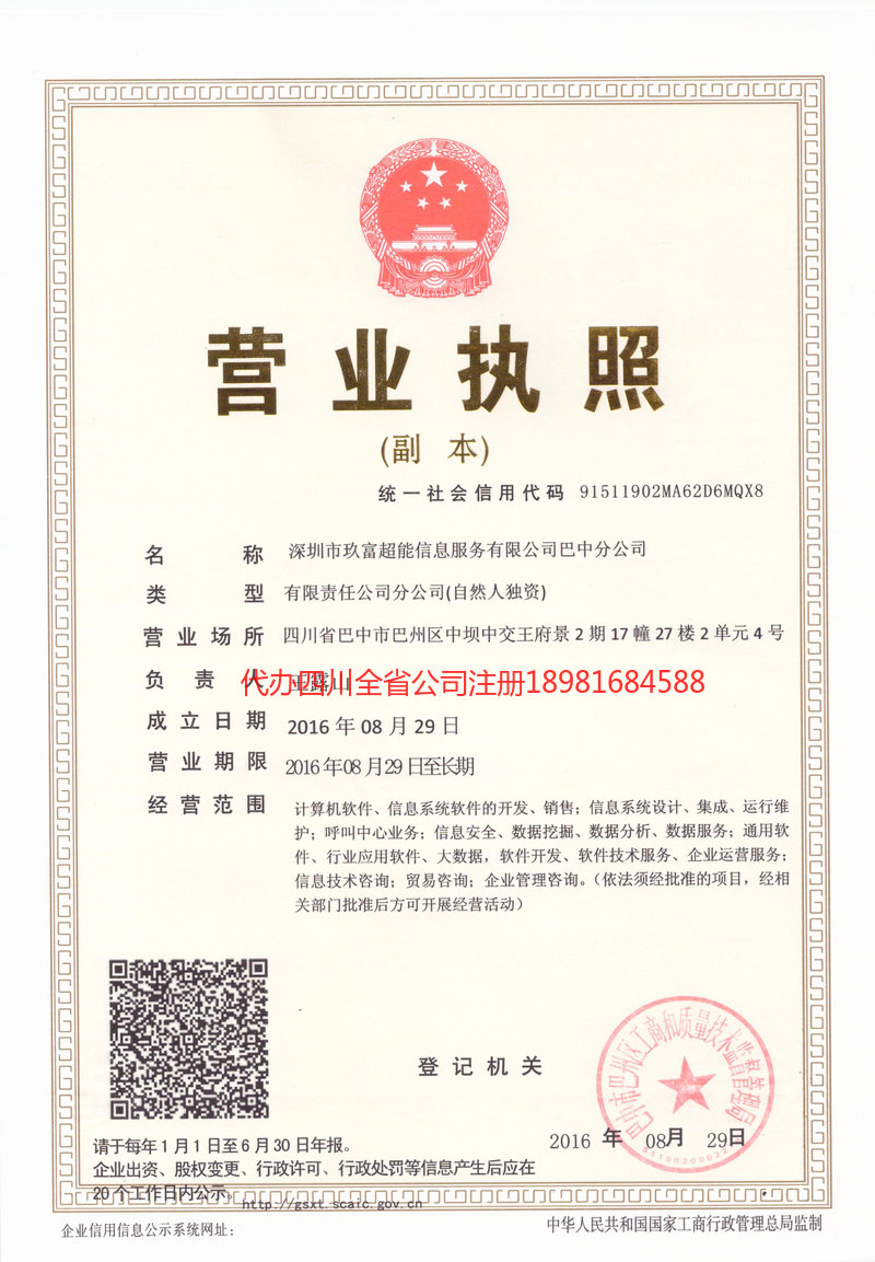 南充市南充市玖富超能信息服务有限公司